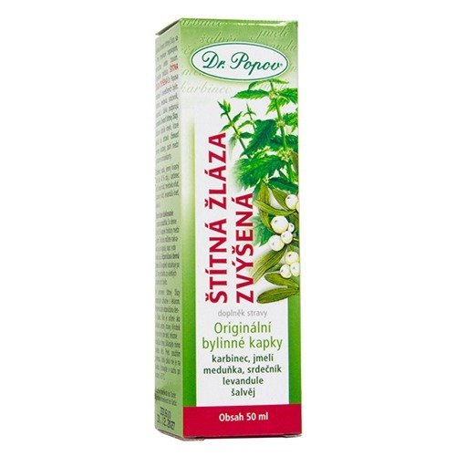 Dr. Popov Bylinné kapky Štítná žláza zvýšená 50 ml